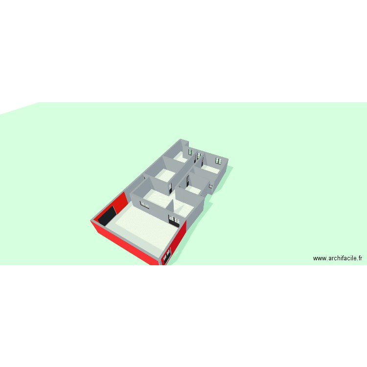 P 2. Plan de 5 pièces et 152 m2