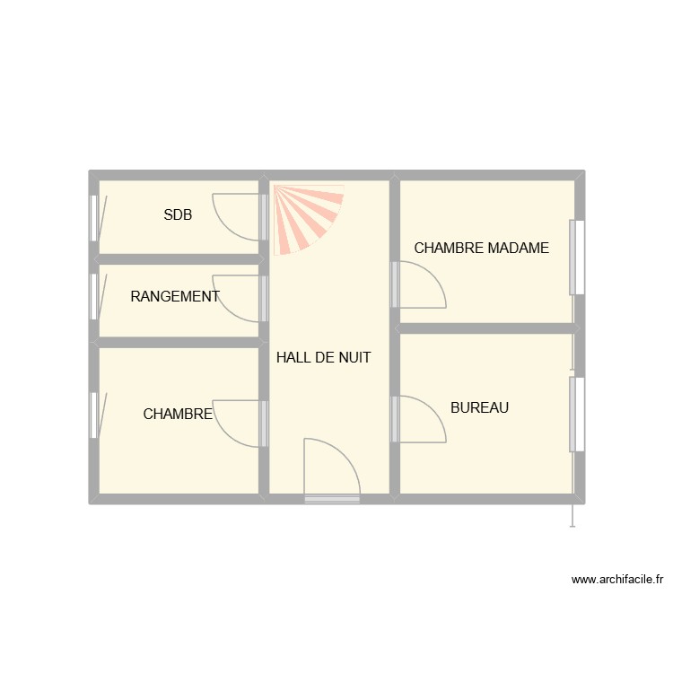 PLAN POURBAIX HALL DE NUIT. Plan de 0 pièce et 0 m2