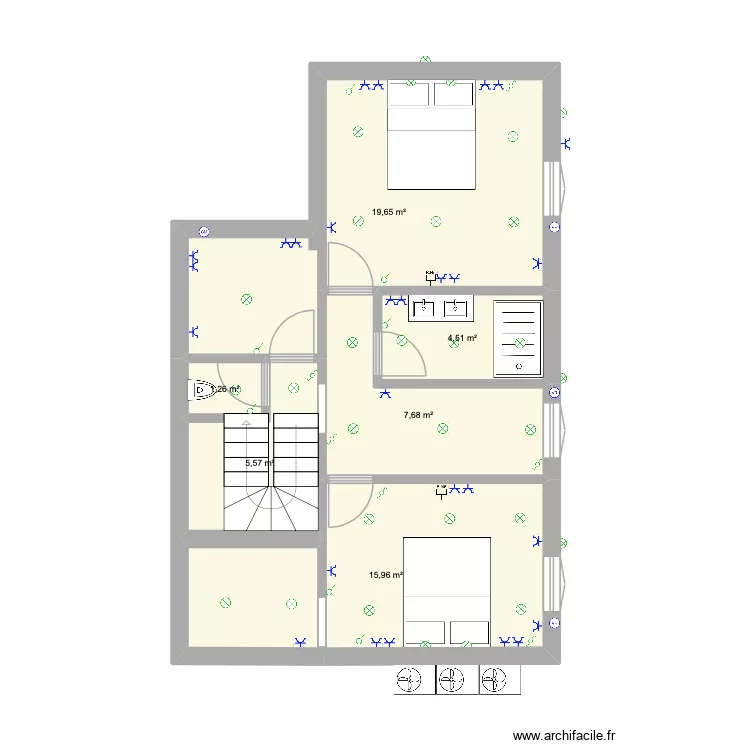 maison Juliette. Plan de 13 pièces et 228 m²