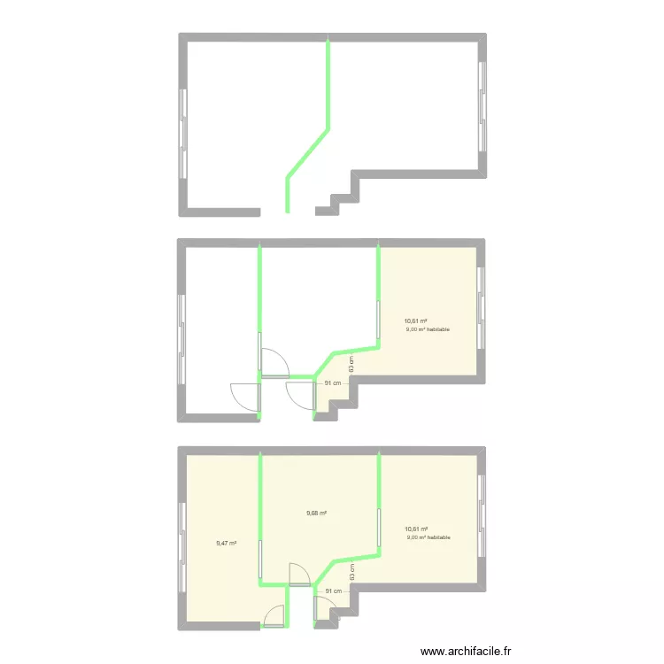 Plan avant / apr&egrave;s 2. Plan de 