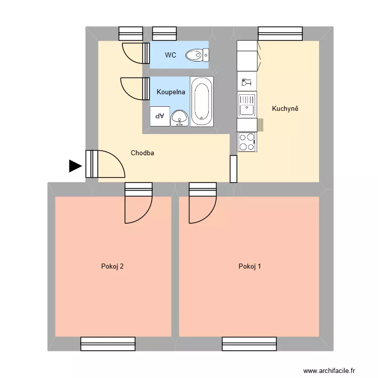 Sadová 146, byt 7. Plan de 11 et 178 m² Sadová 146, byt 7. Plan de 11 et 178 m²