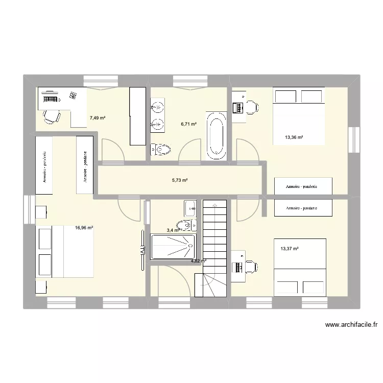 Thoricourt V2. Plan de 13  et 146 m²