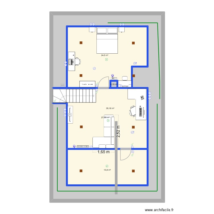 ZEIMETH. Plan de 5 pièces et 108 m2