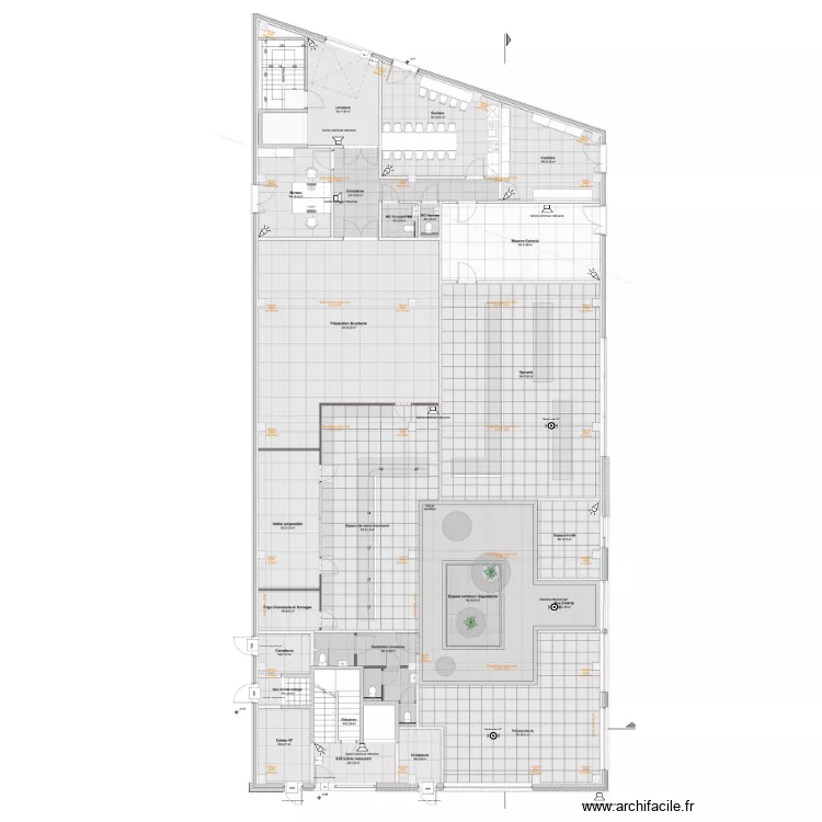 D&eacute;tection intrusion Halle Gourmande Rez. Plan de 