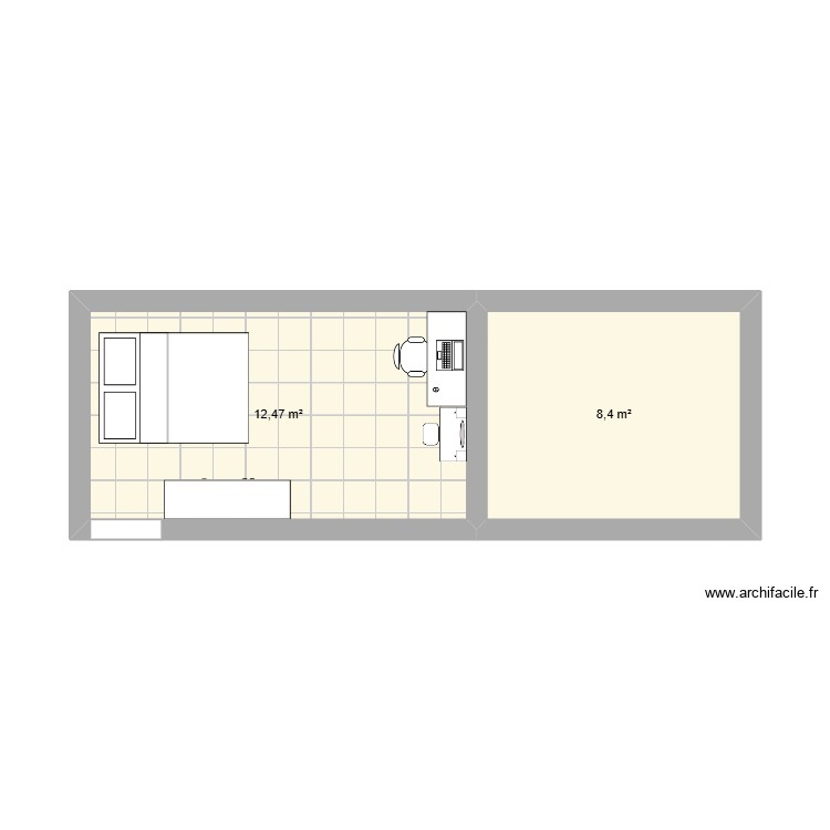 Chambre PAPA MAMAN + (?). Plan de 0 pièce et 0 m2