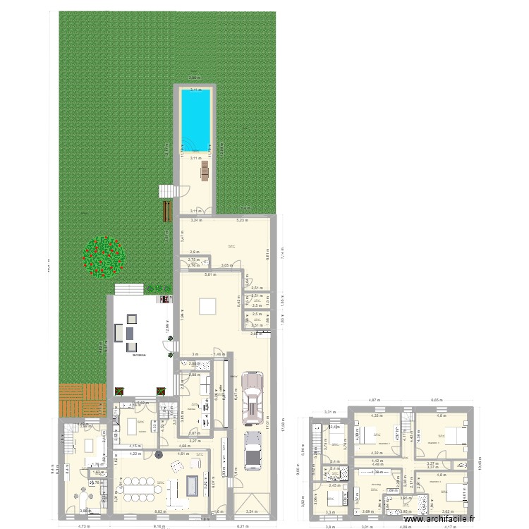 oradour 3. Plan de 24 pièces et 439 m2