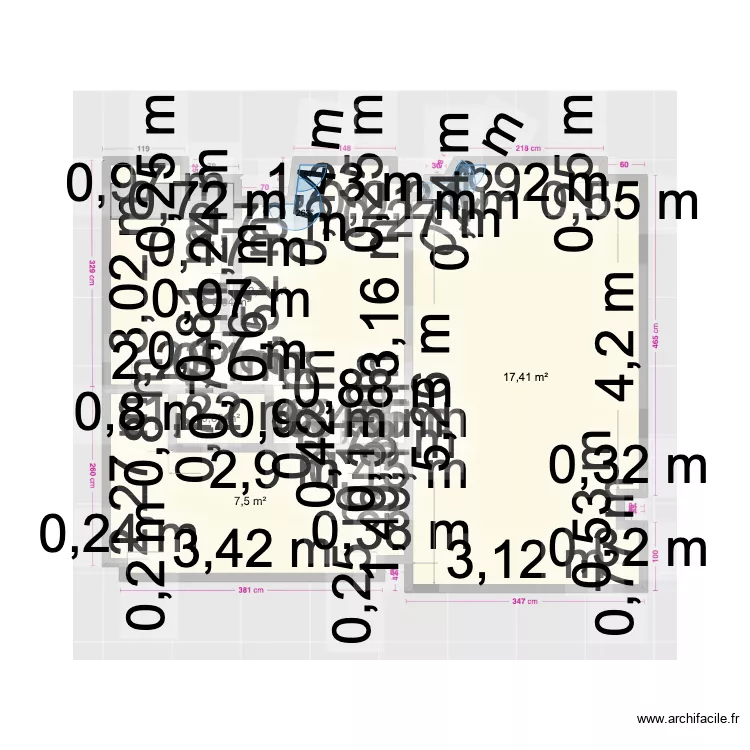 Plan Rénov 3. Plan de 5 et 38 m² Plan Rénov 3. Plan de 5 et 38 m²