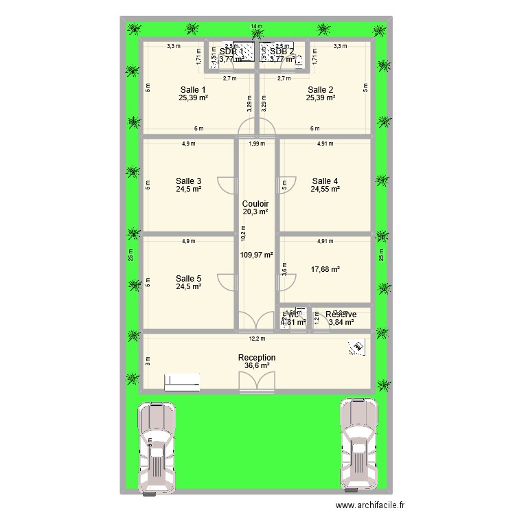 Salon V 4. Plan de 13 pièces et 562 m2