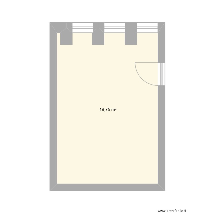 aménagement cabinet consultation. Plan de 1 pièce et 20 m2