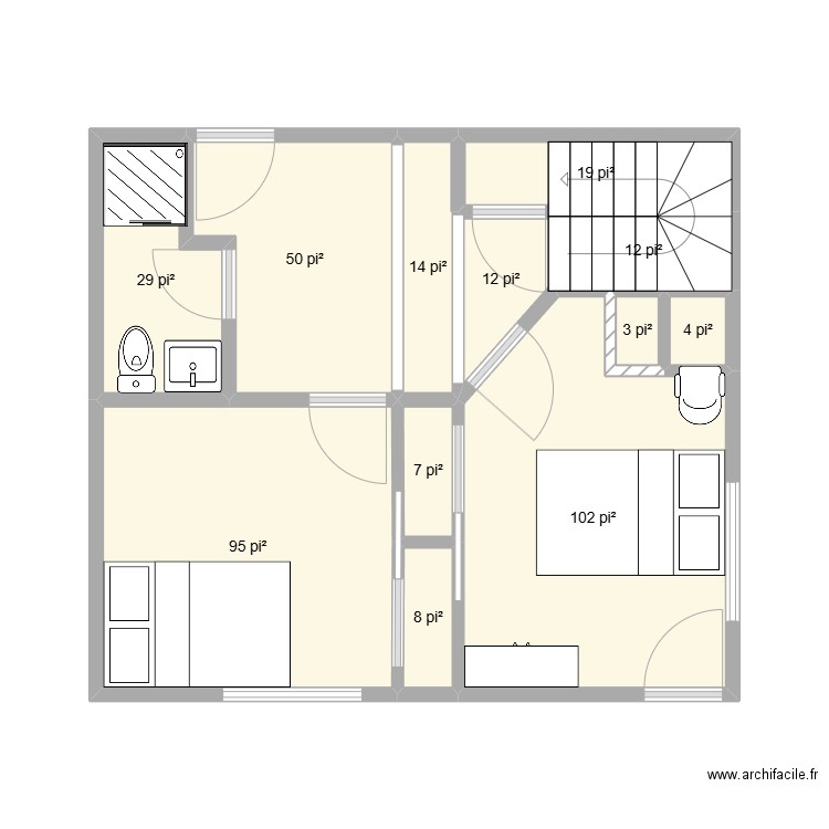 EnDevenir. Plan de 12 pièces et 33 m2