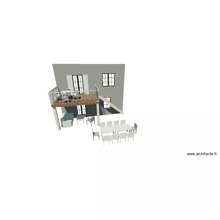 Escalier façade. Plan de Escalier façade. Plan de