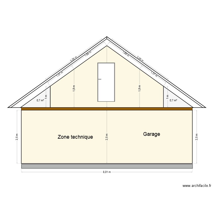 Coupe garage. Plan de 0 pièce et 0 m2