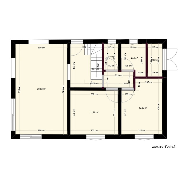 maison projet 1BIS. Plan de 5 pièces et 71 m2