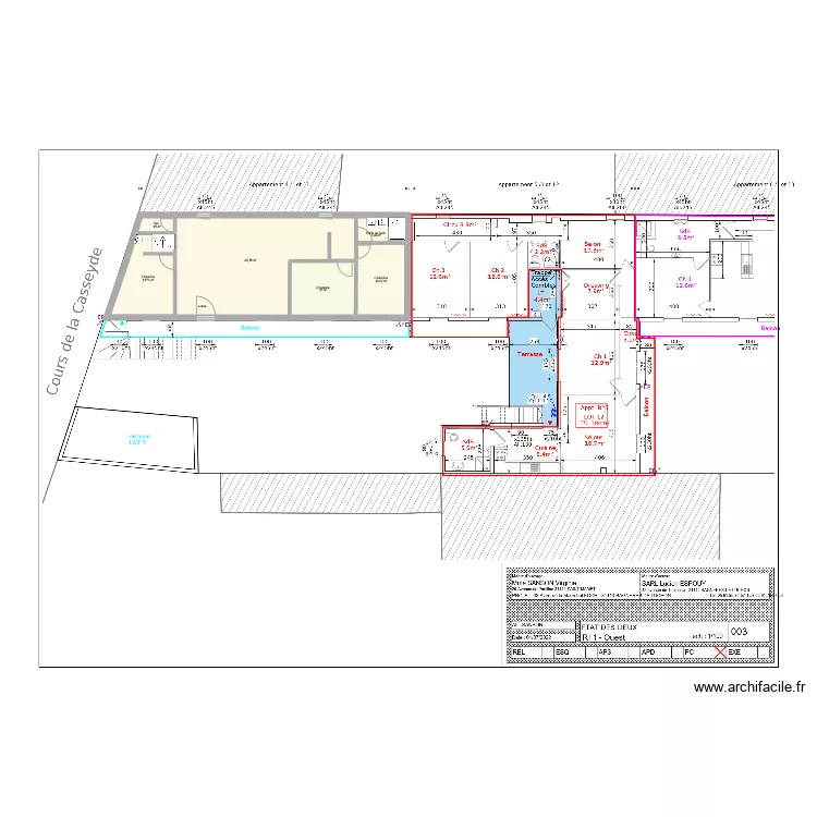 R+1 OUEST versio 1. Plan de 