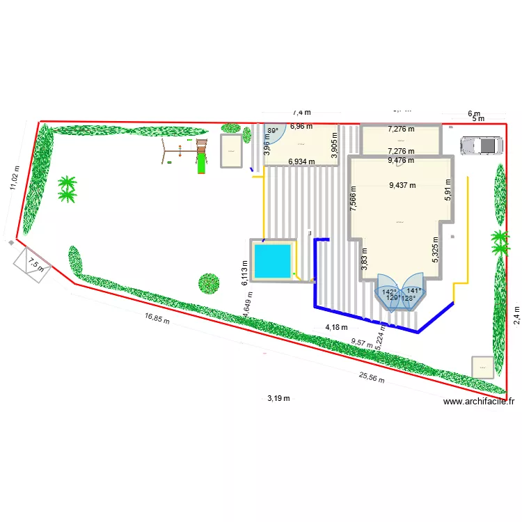 Plan masse LB version 3 avec pièces. Plan de Plan masse LB version 3 avec pièces. Plan de