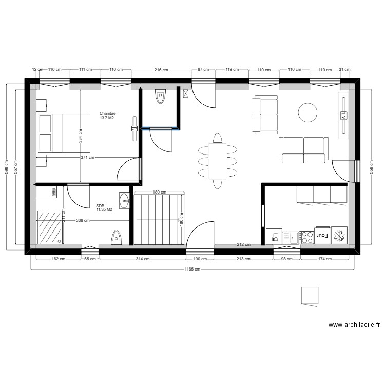 Ploërmel RDC. Plan de 6 pièces et 277 m2