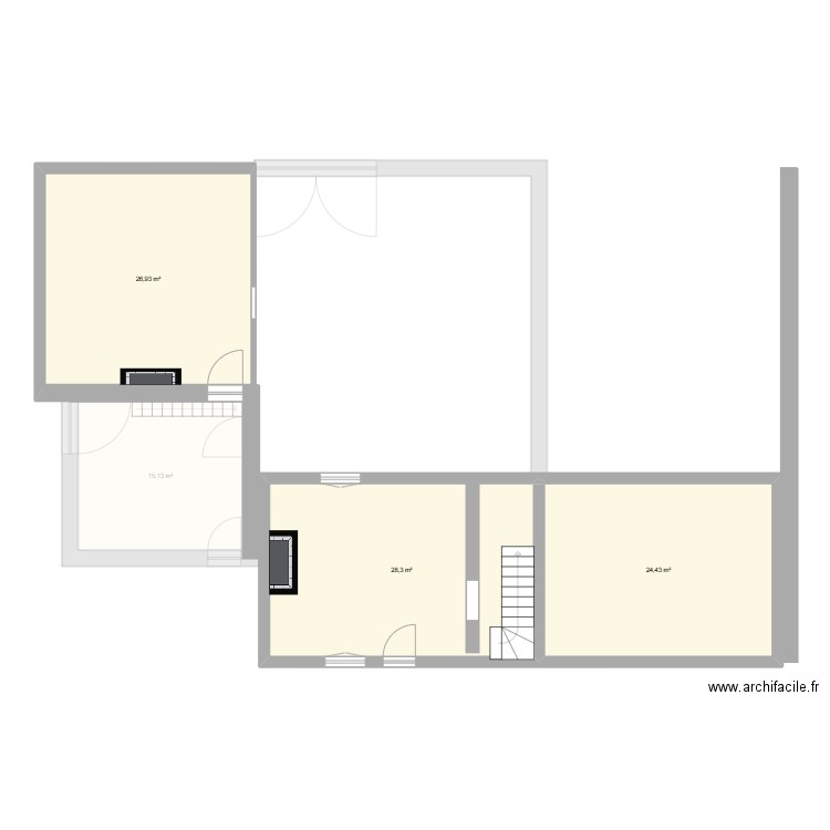plan de base. Plan de 11 pièces et 229 m2