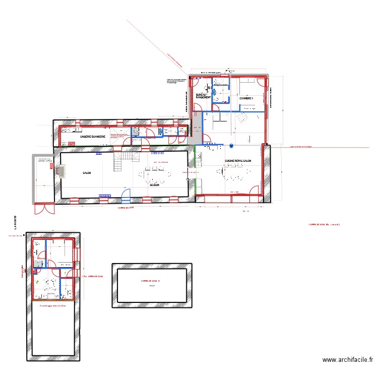 MM MOREAU. Plan de 21 pièces et 1092 m2