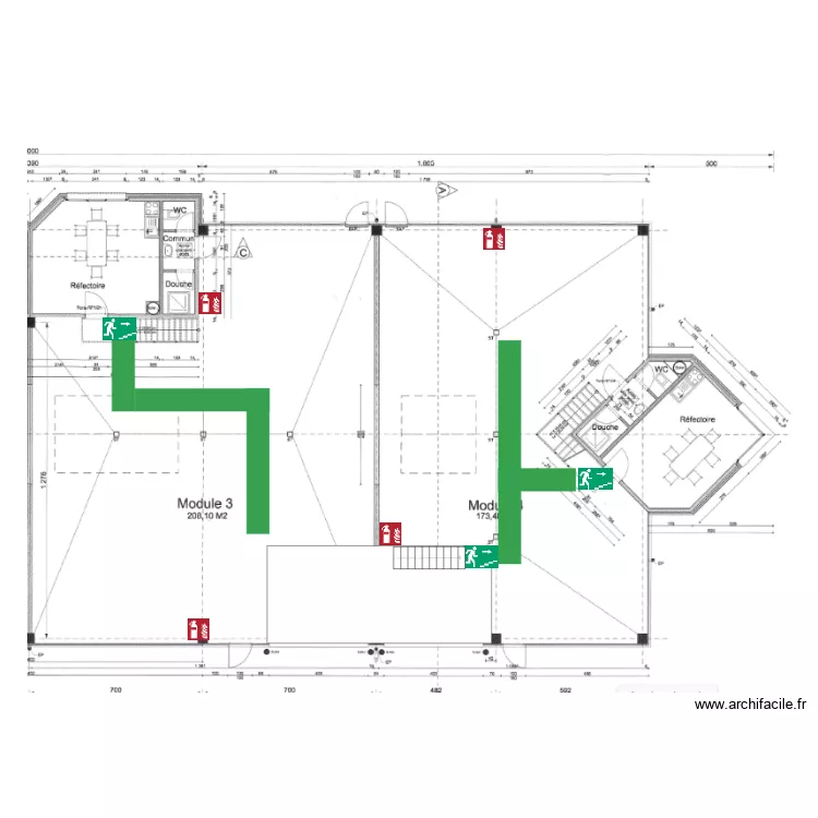 Cepya &eacute;tage. Plan de 