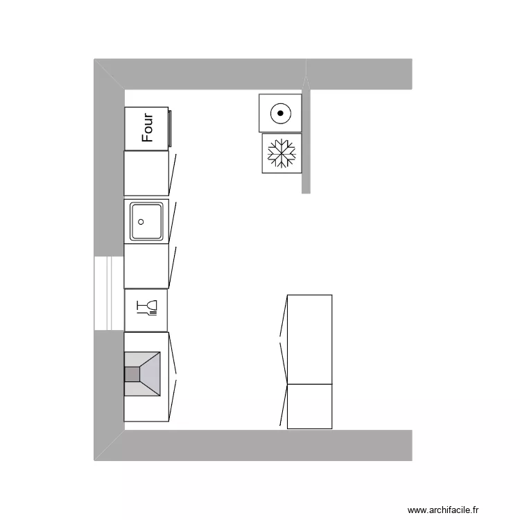 cuisine moelan. Plan de 