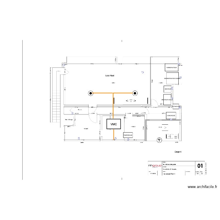 ETAGE 0 VMC. Plan de 0 pièce et 0 m2