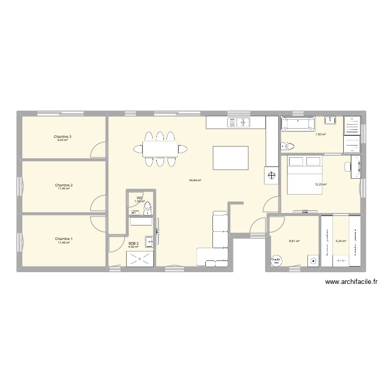 maison. Plan de 0 pièce et 0 m2