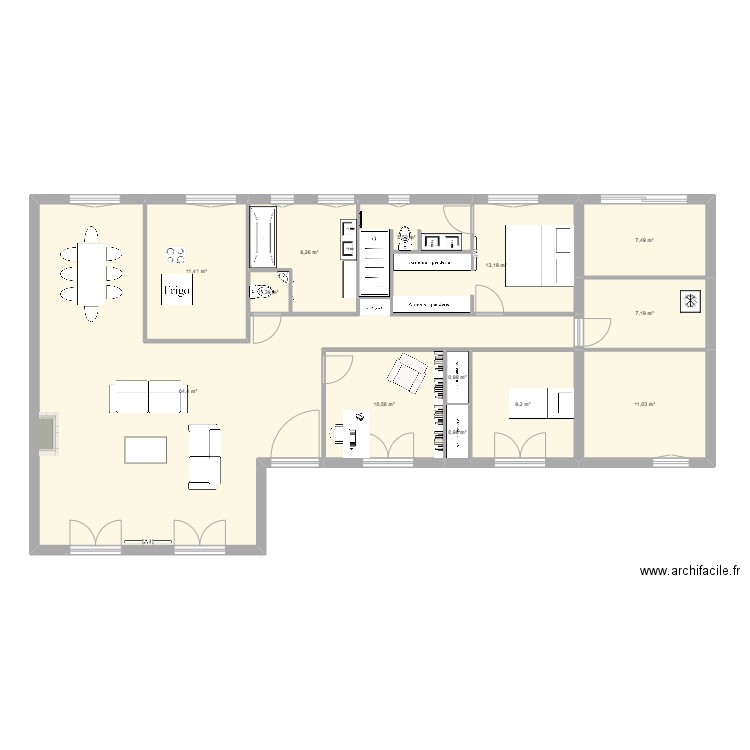 Maison Marcilly TEST XAV. Plan de 13 pièces et 152 m2