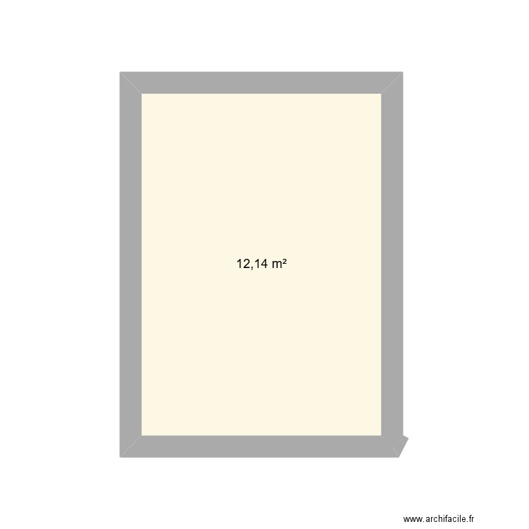 cuisine. Plan de 1 pièce et 12 m2