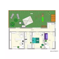 Plan raisonnable - &eacute;tage 1 avec terrasse