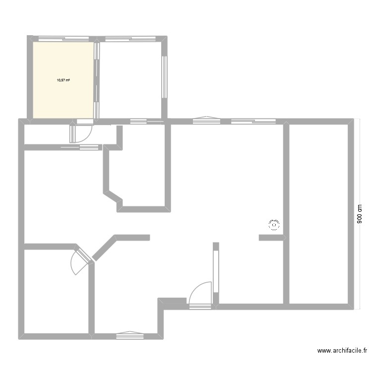 MAISON RDC. Plan de 1 pièce et 11 m2