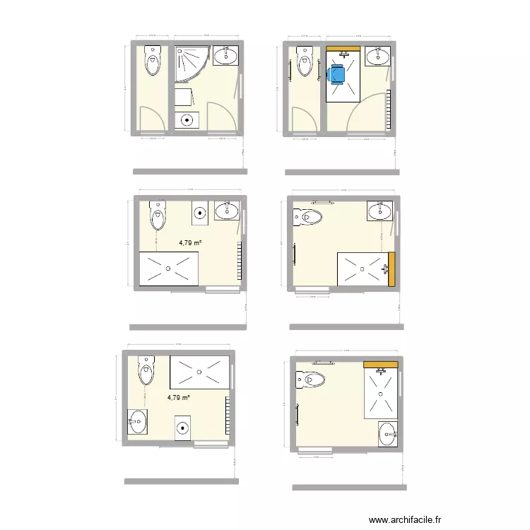 QUIGNON. Plan de 8  et 28 m²