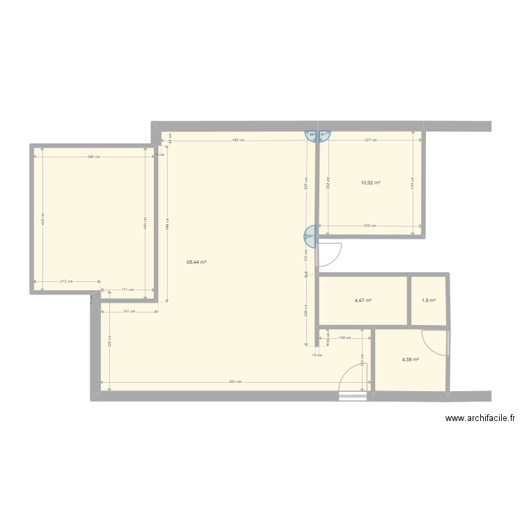 Habay. Plan de 5 pièces et 90 m2