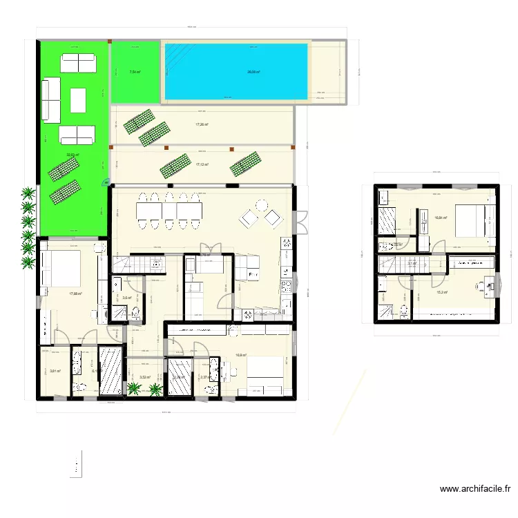 Villa Filao marc final pour nous. Plan de 18 et 253 m² Villa Filao marc final pour nous. Plan de 18 et 253 m²