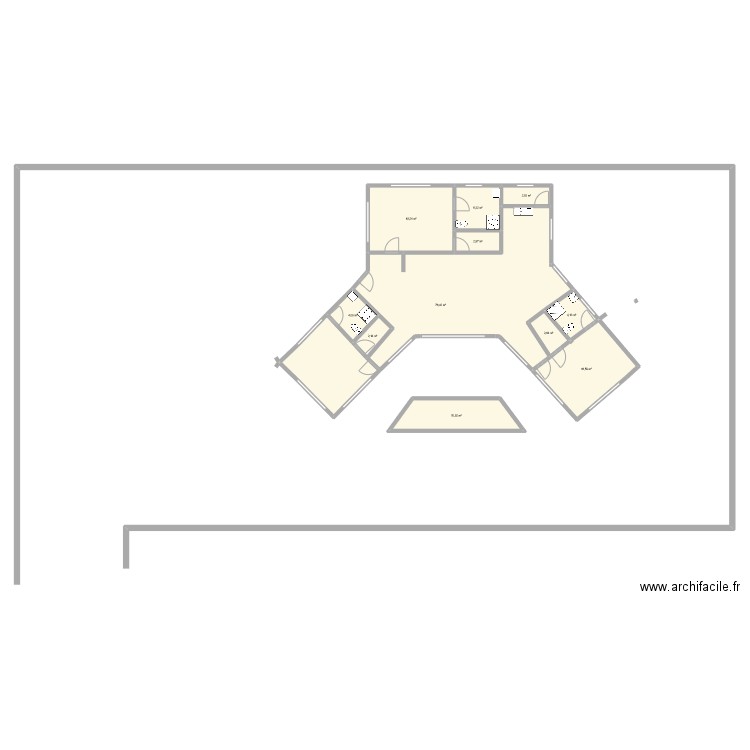 maison f 12. Plan de 11 pièces et 147 m2