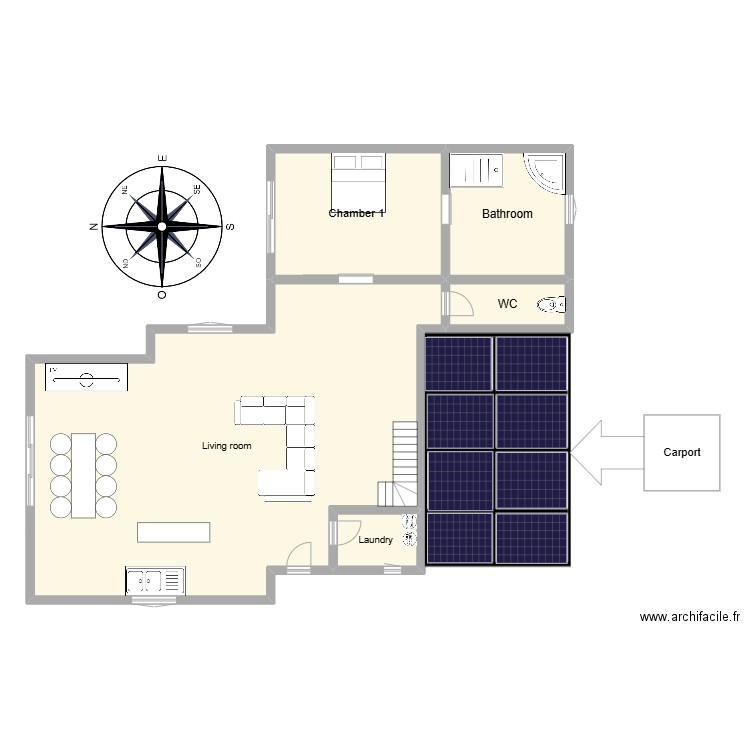 Plan maison etlv. Plan de 5 pièces et 154 m2