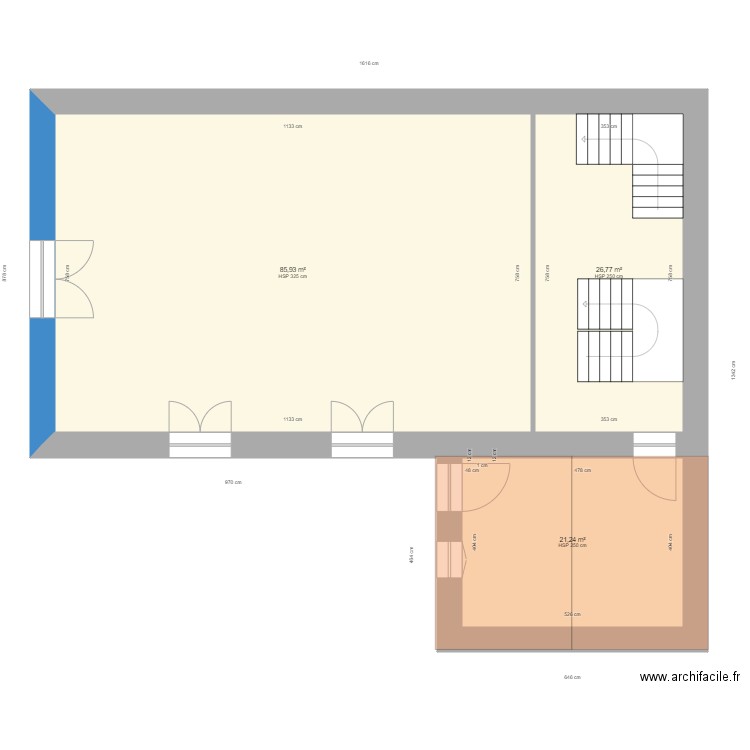 temple  RDC mouries 2.11.24. Plan de 4 pièces et 248 m2