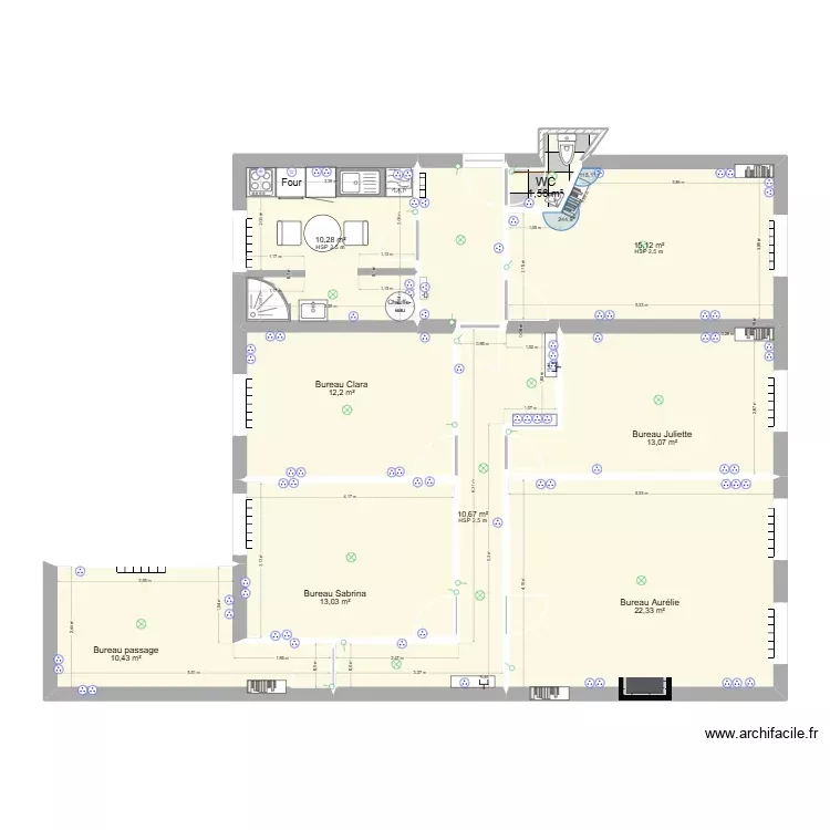 Plan. Plan de 10 Pièces et 114 m²