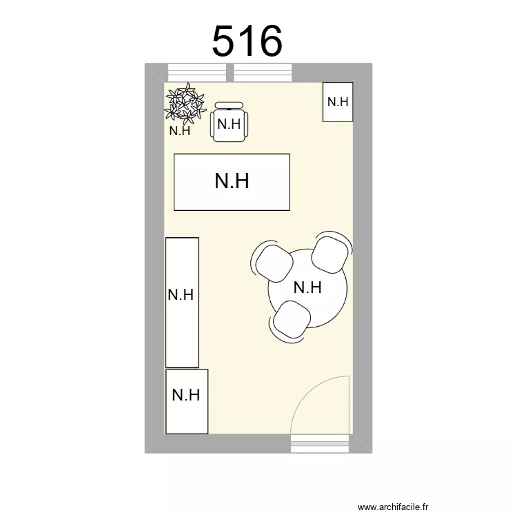 Bureau R 516 - N.HOUITAR. Plan de 