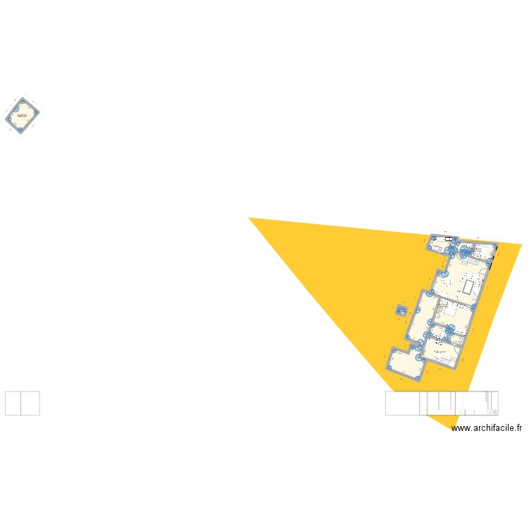 LES 2 MAISONS. Plan de 18 pièces et 299 m2