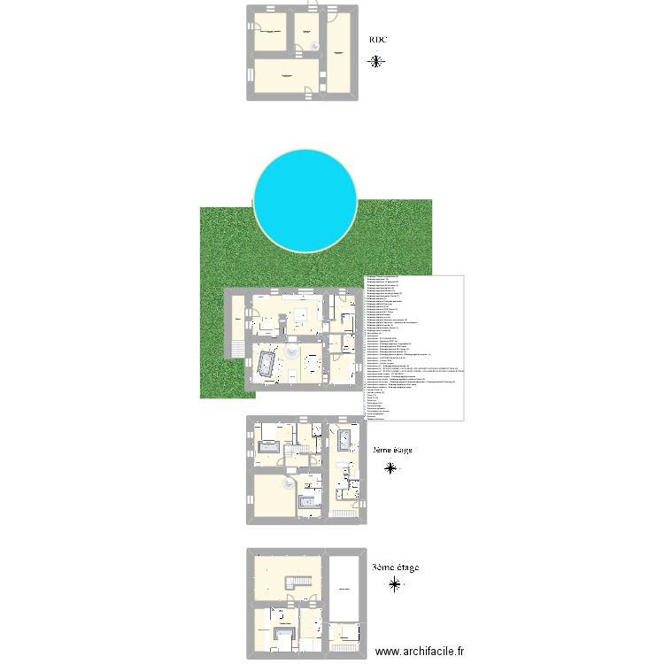 Maison Chabert - RoroV2. Plan de 23 pièces et 455 m2