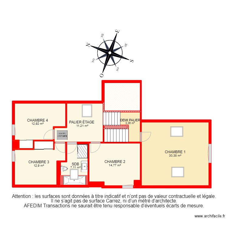 BI 17941 - . Plan de 38 pièces et 408 m2