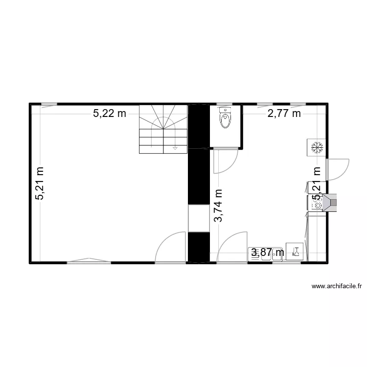 CHARLIE'S HOUSE 1. Plan de 3  et 47 m²