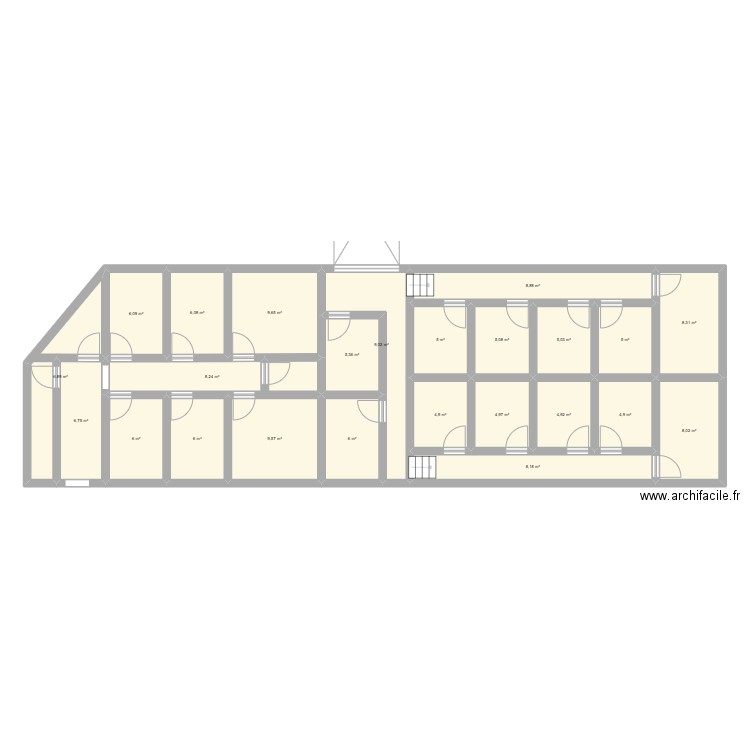 CHAIX. Plan de 24 pièces et 159 m2