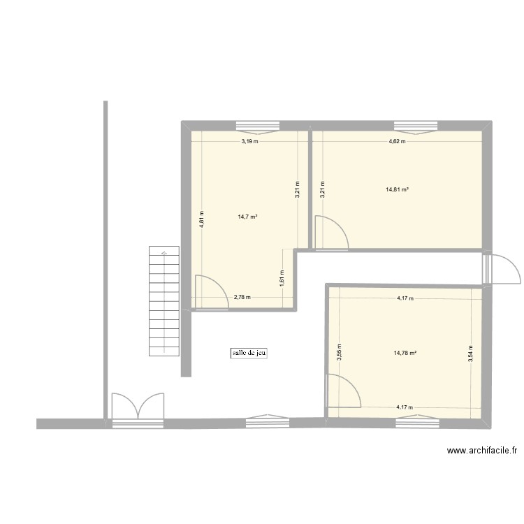 projet mollkirch 2. Plan de 3 pièces et 44 m2