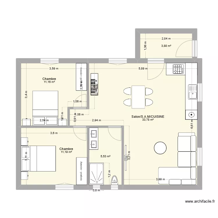 Maison 1. 2. Plan de 