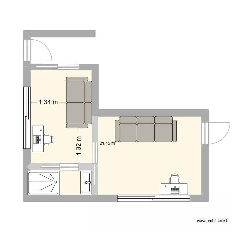 Extension Issambresv2. Plan de 1 et 21 m² Extension Issambresv2. Plan de 1 et 21 m²
