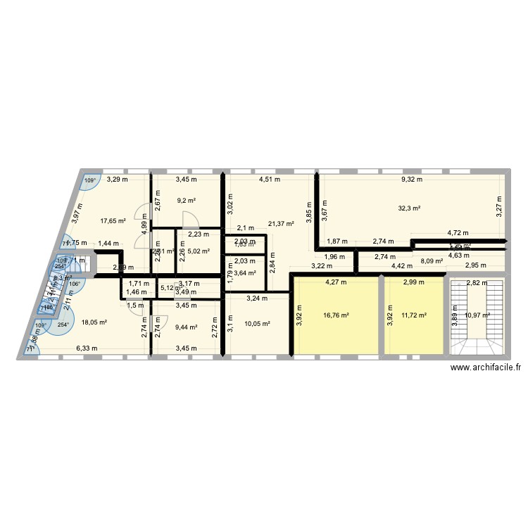 R1 valmy v3. Plan de 18 pièces et 188 m2