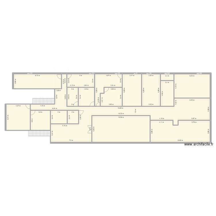 Plan. Plan de 17 pièces et 406 m2