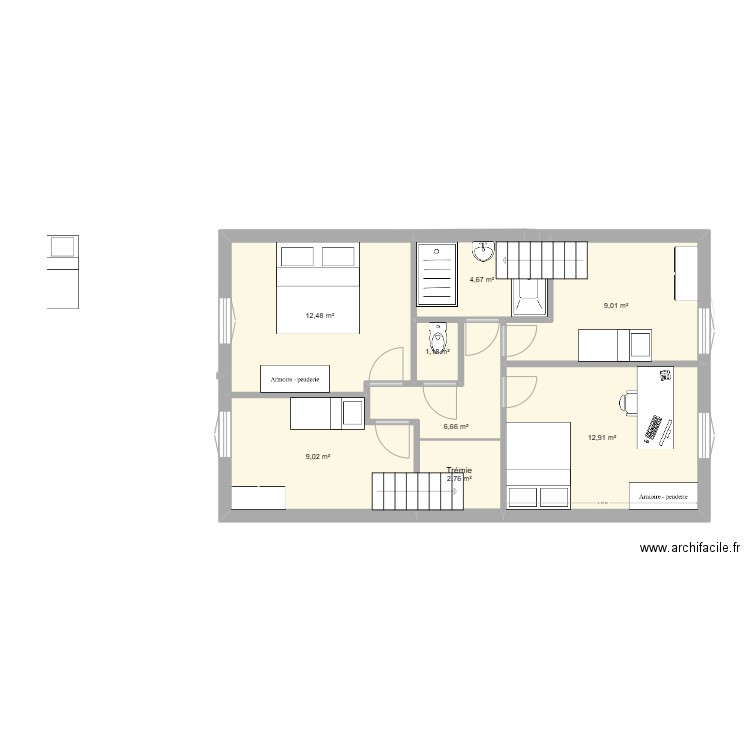 Appartement aimée Beauvoisine 2. Plan de 40 pièces et 351 m2