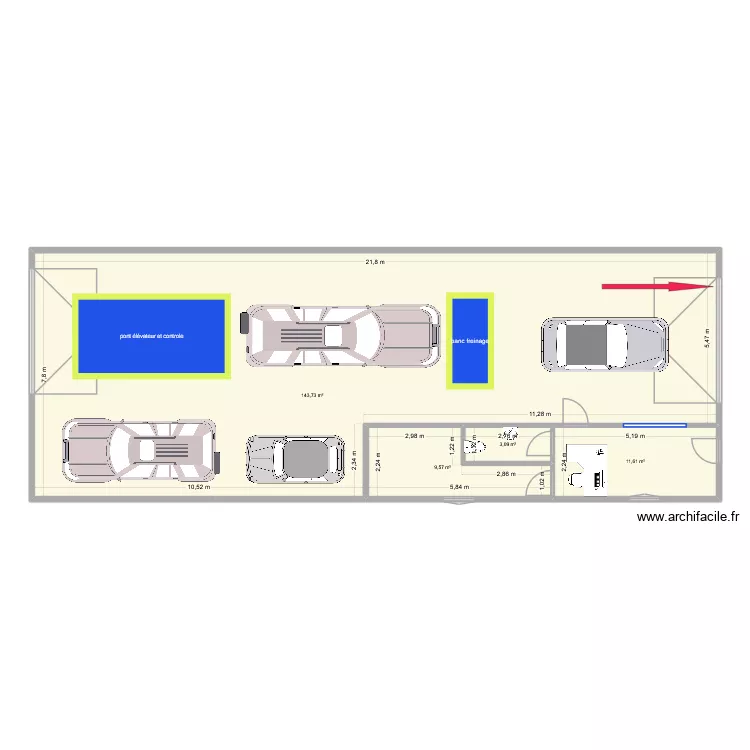 ct Lollier Creully. Plan de 4  et 168 m²
